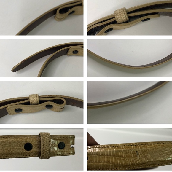 BKC Lot of 2 Black/Yellow Exotic Skin Belts Sz2 main image 16